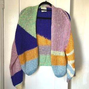 Forte_forte multi- color pastel knit sweater in size I.
